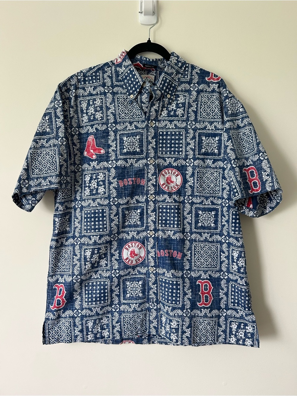 Boston Red Sox MLB Reyn Spooner Navy Team Lahaina Aloha Button-Down Shirt